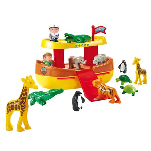Ecoiffier - Abrick Arche Noah - Spiel Arche mit Tieren und Figuren, Noahs Schiff für Jungen und Mädchen ab 18 Monaten von Ecoiffier
