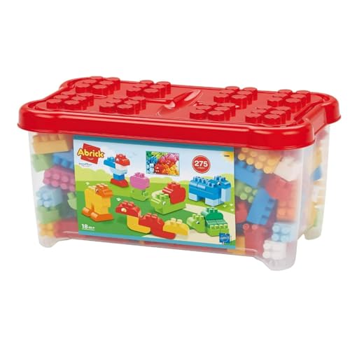Ecoiffier – Abrick Bausteine-Box – 275-teiliges Set mit Tier-Bauklötzen, in Bausteinebox, für Kinder und Kleinkinder ab 18 Monaten von Ecoiffier