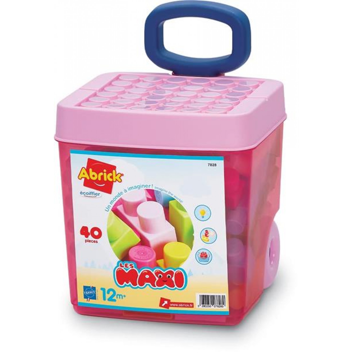 Ecoiffier Carrello rosa Rolly Mattoncini 40 pezzi Maxi Ecoiffier Carrello rosa Rolly Mattoncini 40 pezzi Maxi von Ecoiffier