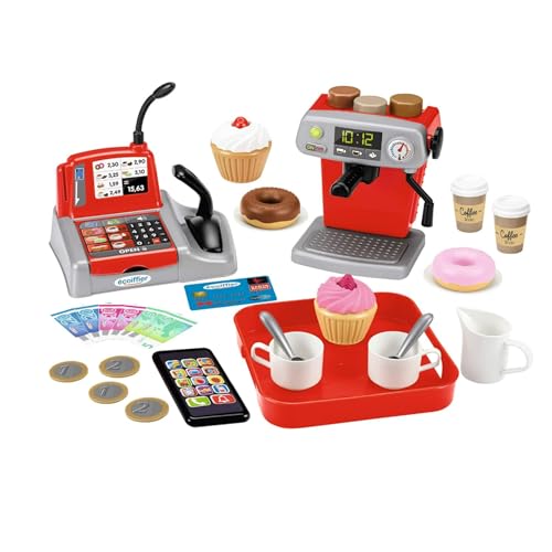 Ecoiffier – Coffee Shop – Spielset mit Kaffeemaschine, Donuts, Kaffeeservice, Kasse, Spielgeld, Mini-Smartphone, für Kinder ab 18 Monaten Ecoiffier – Coffee Shop – Spielset mit Kaffeemaschine, Donuts, Kaffeeservice, Kasse, Spielgeld, Mini-Smartphone, für Kinder ab 18 Monaten von Ecoiffier