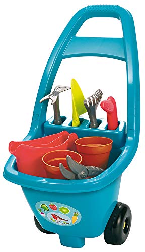 Ecoiffier Fabriqué en France 4479 – Gartenwagen und Werkzeuge – Gartenwerkzeug für Kinder – ab 18 Monaten, blau von Ecoiffier