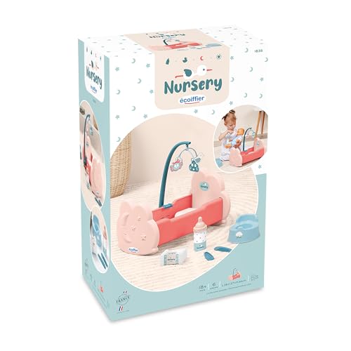 Ecoiffier - 1835 – Bett für Kinder – mit Zubehör – ab 18 Monaten – Spielzeug zur Nachbildung – zum Kuscheln oder Einstecken des Babys wie die Eltern – wie ein großer – aus strapazierfähigem Kunststoff von Ecoiffier