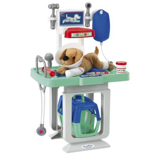 Ecoiffier – Spielset Tierklinik - 15-teiliges Tierarzt Spielzeug für Kinder, inkl. Plüschhund, Verband, Untersuchungswagen, Tragekorb, für Kinder ab 18 Monaten Ecoiffier – Spielset Tierklinik - 15-teiliges Tierarzt Spielzeug für Kinder, inkl. Plüschhund, Verband, Untersuchungswagen, Tragekorb, für Kinder ab 18 Monaten von Ecoiffier