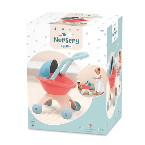 Ecoiffier 1837 – Kinderwagen für Kinder – ab 18 Monaten – Nachahmungsspielzeug – für Spaziergänge wie die Eltern – wie die Großen – aus robustem Kunststoff von Ecoiffier