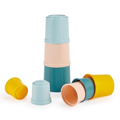 Ecoiffier - Stapelbarer Becherturm, Pastellfarben, Feinmotorik, für Jungen und Mädchen ab 6 Monaten (7600007911) von Ecoiffier