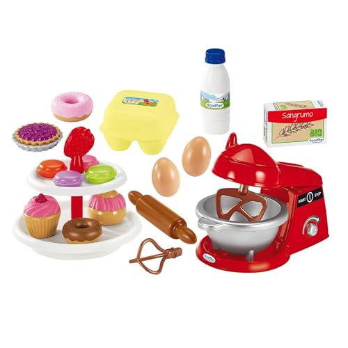 Ecoiffier – kleine Konditorei – 21-teiliges Spielset mit Küchenmaschine, Eier, Donut, Etagere, usw., ideal für Kinderküche, für Kinder ab 18 Monaten von Ecoiffier