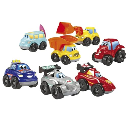 Ecoiffier Toys 3298 – Set mit 7 Fahrzeugen Fast Car Abrick – Bauspiel für Kinder – ab 18 Monaten von Ecoiffier