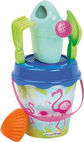 Jouets Ecoiffier 680 Eimer mit Flamingo-Dekor, 17 cm, Mehrfarbig von Ecoiffier