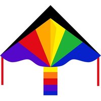 Ecoline Einleiner Drachen Simple Flyer Rainbow Spannweite (Details) 1200 mm Windstärken-Eignung 2 - 5 bft von Ecoline
