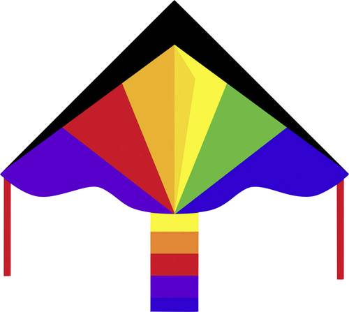 Ecoline Einleiner Drachen Simple Flyer Rainbow Spannweite (Details) 1200mm Windstärken-Eignung 2 - von Ecoline