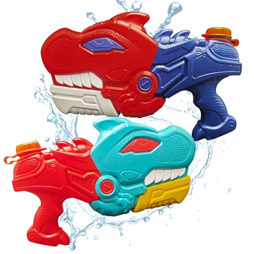 Ecoret-Pro Wasserpistole für Kinder, Wasserpistole, 2 leistungsstarke Dinosaurier-Wasserpistolen 1300 ml, hohe Kapazität, Spielzeugpistole für Schwimmbäder, Strände und Gärten, Wasserspiele im Freien Ecoret-Pro Wasserpistole für Kinder, Wasserpistole, 2 leistungsstarke Dinosaurier-Wasserpistolen 1300 ml, hohe Kapazität, Spielzeugpistole für Schwimmbäder, Strände und Gärten, Wasserspiele im Freien von Ecoret-Pro