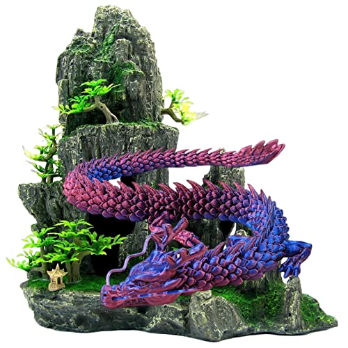 Ecoticfate 3D-bedruckter Drache | Realistische bewegliche Drachen-Modellfiguren Gelenke bewegliche 3D-gedruckte Drachenspielzeug, alte chinesische Drachendekoration für Zuhause, 45 cm von Ecoticfate