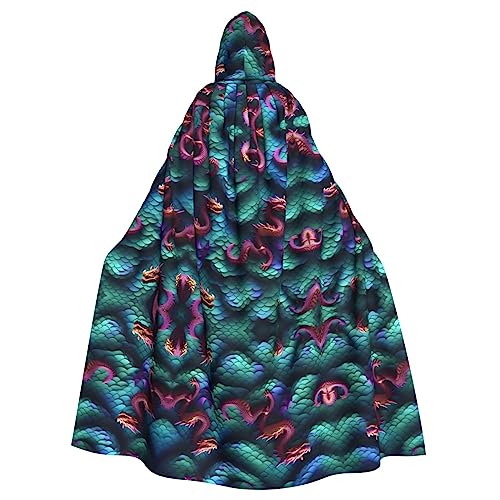 EdWal 3D-Umhang mit magischem Drachenschuppen-Druck, Kapuzenumhang für Halloween, Party, Cosplay, Kostüme, Zauberer, Kapuzenmantel EdWal 3D-Umhang mit magischem Drachenschuppen-Druck, Kapuzenumhang für Halloween, Party, Cosplay, Kostüme, Zauberer, Kapuzenmantel von EdWal