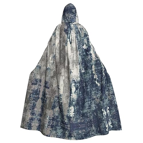 EdWal Abstrakter blauer Druck, Karnevals-Umhang, mit Kapuze, Hexenkostüm, Vampirumhang, Zauberer-Robe, Cosplay-Kostüm von EdWal