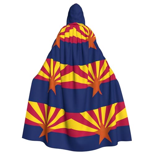 EdWal Arizona State Flag Print Unisex Erwachsene Kapuzenumhang Umhang Uniform Kapuzenmantel für Halloween Cosplay Kostüme von EdWal