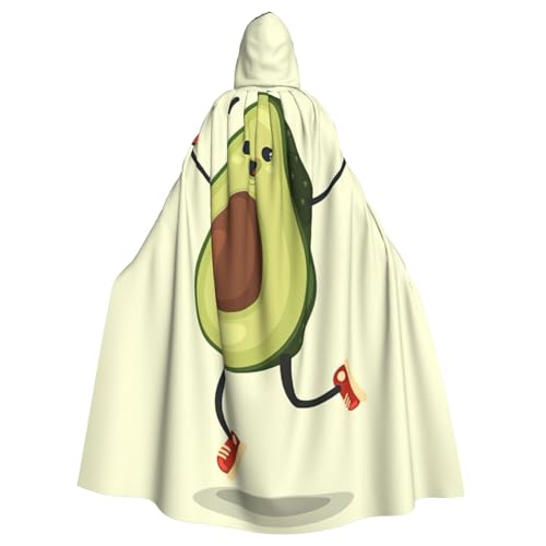 EdWal Avocado Seilspringen Druck Unisex Erwachsene Kapuzenumhang Umhang Uniform Kapuzenmantel für Halloween Cosplay Kostüme von EdWal