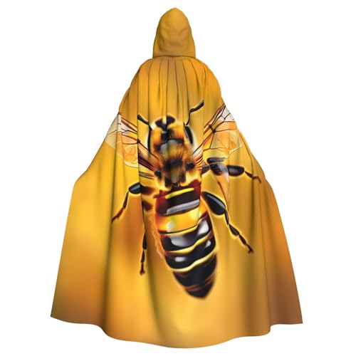 EdWal Bee Flying Print Unisex Erwachsene Kapuzenumhang Umhang Uniform Kapuzenmantel für Halloween Cosplay Kostüme von EdWal
