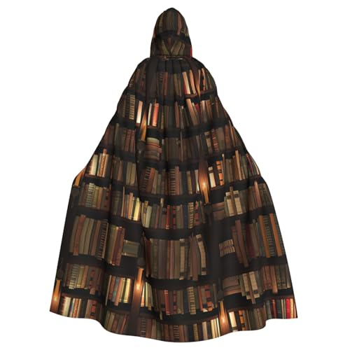 EdWal Book Room Mysterious Library Print Unisex Erwachsene Kapuzenumhang Umhang Uniform Kapuzenmantel für Halloween Cosplay Kostüme von EdWal