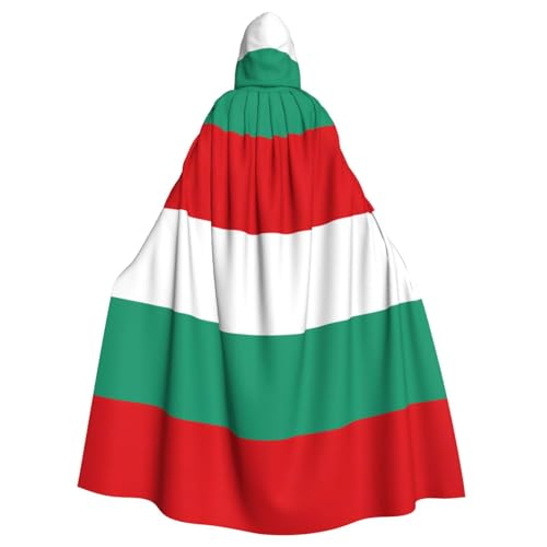 EdWal Bulgarischer Flaggen-Druck, Unisex, Erwachsene, Kapuzenumhang, Uniform, Kapuzenmantel, für Halloween, Cosplay-Kostüme von EdWal