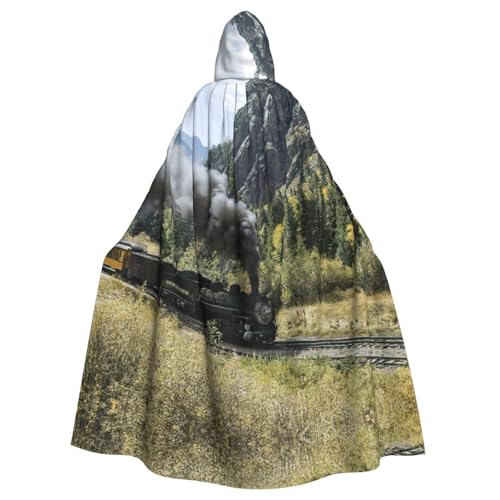 EdWal Dampflokomotive Zugdruck Unisex Erwachsene Kapuzenumhang Umhang Uniform Kapuzenmantel für Halloween Cosplay Kostüme von EdWal