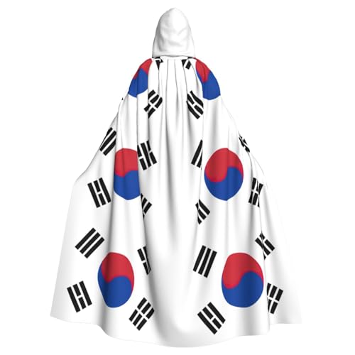 EdWal Flagge der Republik Korea, Aufdruck, Unisex, Erwachsene, Kapuzenumhang, Uniform, Kapuzenmantel, für Halloween, Cosplay-Kostüme von EdWal