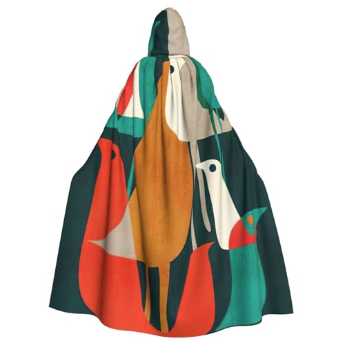 EdWal Flock Of Birds Print Unisex Erwachsene Kapuzenumhang Umhang Uniform Kapuzenmantel für Halloween Cosplay Kostüme von EdWal