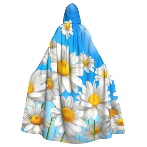EdWal Frühling Gänseblümchen Blumen Druck Unisex Erwachsene Kapuzenumhang Umhang Uniform Kapuzenmantel für Halloween Cosplay Kostüme von EdWal