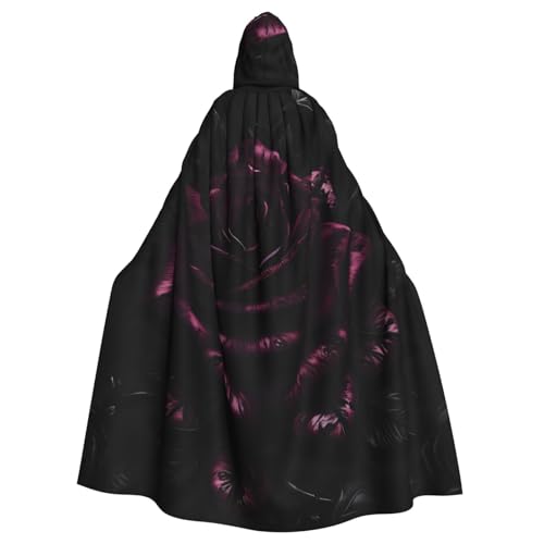 EdWal Gothic Rose Print Unisex Erwachsene Kapuzenumhang Umhang Uniform Kapuzenmantel für Halloween Cosplay Kostüme von EdWal