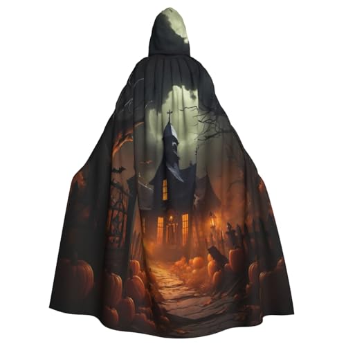 EdWal Gruseliger Halloween-Druck, Unisex, Erwachsene, Kapuzenumhang, Uniform, Kapuzenmantel, für Halloween, Cosplay-Kostüme EdWal Gruseliger Halloween-Druck, Unisex, Erwachsene, Kapuzenumhang, Uniform, Kapuzenmantel, für Halloween, Cosplay-Kostüme von EdWal