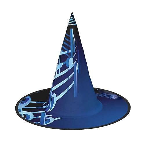 EdWal Gruseliger Hexenhut für Halloween, magische Zauberer, Partykappe, für Halloween, Weihnachten, Party, Hof, Dekoration, blaue Musik von EdWal
