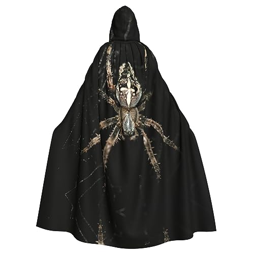 EdWal Gruseliger Spinnen-Druck, Halloween-Zauberer-Hexen-Umhang, mit Kapuze, Umhang für Erwachsene, Herren, Damen, Cosplay-Kostüme EdWal Gruseliger Spinnen-Druck, Halloween-Zauberer-Hexen-Umhang, mit Kapuze, Umhang für Erwachsene, Herren, Damen, Cosplay-Kostüme von EdWal