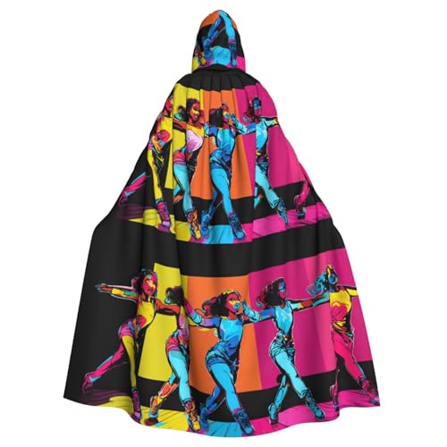 EdWal Gymnastik-Spiel-Druck, Unisex, Erwachsene, Kapuzenumhang, Uniform, Kapuzenmantel, für Halloween, Cosplay-Kostüme von EdWal