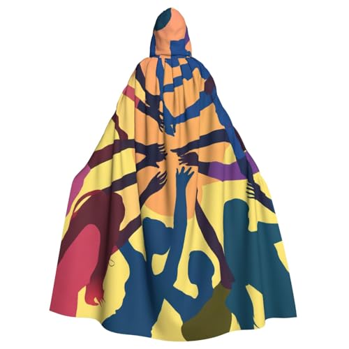 EdWal Gymnastik-Spiel-Druck, Unisex, Erwachsene, Kapuzenumhang, Uniform, Kapuzenmantel, für Halloween, Cosplay-Kostüme von EdWal