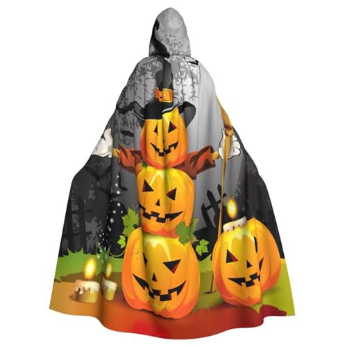 EdWal Halloween-Kürbis-Druck, Unisex, Erwachsene, Kapuzenumhang, Uniform, Kapuzenmantel, für Halloween-Cosplay-Kostüme EdWal Halloween-Kürbis-Druck, Unisex, Erwachsene, Kapuzenumhang, Uniform, Kapuzenmantel, für Halloween-Cosplay-Kostüme von EdWal