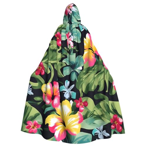 EdWal Hawaiianischer Blumendruck, Unisex, Erwachsene, Kapuzenumhang, Uniform, Kapuzenmantel, für Halloween, Cosplay-Kostüme EdWal Hawaiianischer Blumendruck, Unisex, Erwachsene, Kapuzenumhang, Uniform, Kapuzenmantel, für Halloween, Cosplay-Kostüme von EdWal