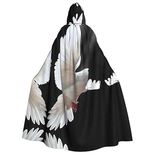 EdWal Kapuzenmantel mit fliegender Taube, Unisex, für Erwachsene, Karnevals-Umhang für Halloween, Cosplay-Kostüme EdWal Kapuzenmantel mit fliegender Taube, Unisex, für Erwachsene, Karnevals-Umhang für Halloween, Cosplay-Kostüme von EdWal