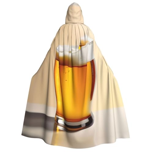 EdWal Kapuzenumhang mit Bierschaumdruck, Deluxe-Umhang für Erwachsene, langlebig, Cosplay, Halloween, Party, Hexenkostüm EdWal Kapuzenumhang mit Bierschaumdruck, Deluxe-Umhang für Erwachsene, langlebig, Cosplay, Halloween, Party, Hexenkostüm von EdWal