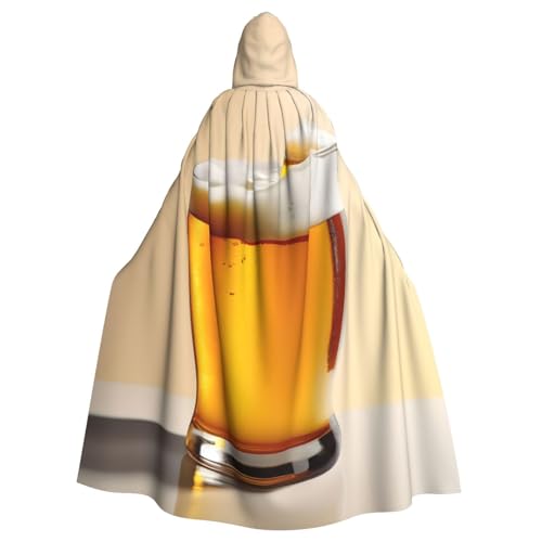 EdWal Kapuzenumhang mit Bierschaumdruck, Unisex, Erwachsene, Uniform, Kapuzenmantel, für Halloween, Cosplay-Kostüme von EdWal