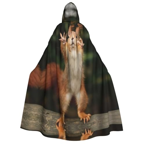 EdWal Kapuzenumhang mit Eichhörnchen, lustiger Tierdruck, Deluxe-Umhang für Erwachsene, langlebig, Cosplay, Halloween, Party, Hexenkostüm EdWal Kapuzenumhang mit Eichhörnchen, lustiger Tierdruck, Deluxe-Umhang für Erwachsene, langlebig, Cosplay, Halloween, Party, Hexenkostüm von EdWal