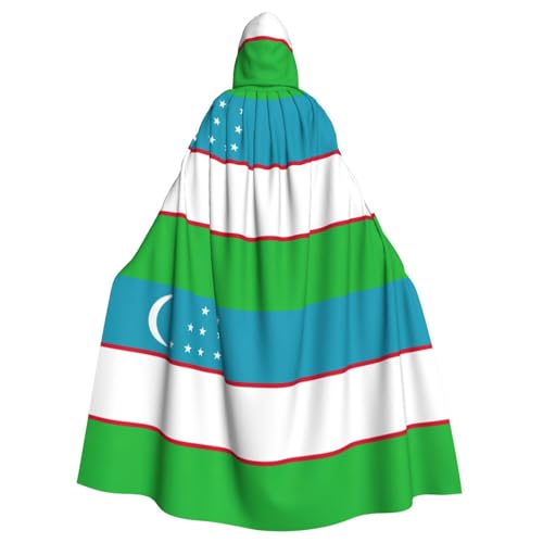 EdWal Kapuzenumhang mit Flagge der Republik Usbekistan, Halloween, Weihnachten, Umhang für Party, Cosplay, Kostüme, Zauberer, Kapuzenmantel EdWal Kapuzenumhang mit Flagge der Republik Usbekistan, Halloween, Weihnachten, Umhang für Party, Cosplay, Kostüme, Zauberer, Kapuzenmantel von EdWal