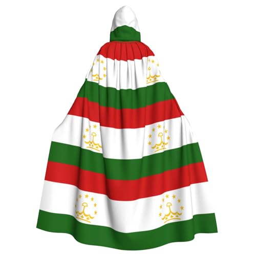 EdWal Kapuzenumhang mit Flagge von Tadschikistan, Unisex, Erwachsene, Kapuzenmantel, Uniform, Kapuzenmantel, für Halloween, Cosplay-Kostüme von EdWal