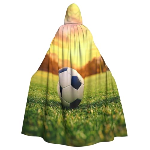 EdWal Kapuzenumhang mit Fußball-Druck, Unisex, für Erwachsene, Uniform, Kapuzenmantel, für Halloween, Cosplay-Kostüme von EdWal