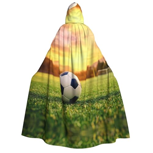 EdWal Kapuzenumhang mit Fußballdruck, Deluxe-Umhang für Erwachsene, langlebig, Cosplay, Halloween, Party, Hexenkostüm EdWal Kapuzenumhang mit Fußballdruck, Deluxe-Umhang für Erwachsene, langlebig, Cosplay, Halloween, Party, Hexenkostüm von EdWal