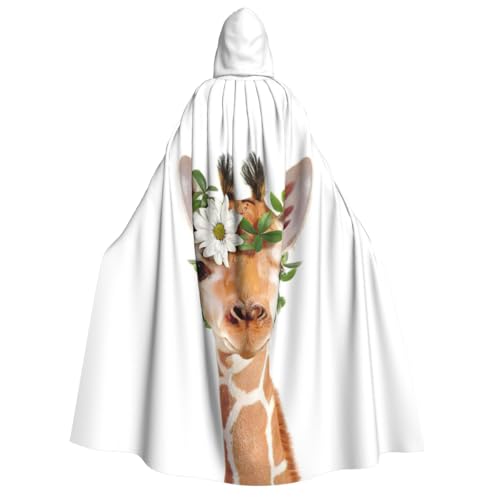 EdWal Kapuzenumhang mit Giraffen-Druck, Deluxe-Umhang für Erwachsene, langlebig, Cosplay, Halloween, Party, Hexenkostüm EdWal Kapuzenumhang mit Giraffen-Druck, Deluxe-Umhang für Erwachsene, langlebig, Cosplay, Halloween, Party, Hexenkostüm von EdWal
