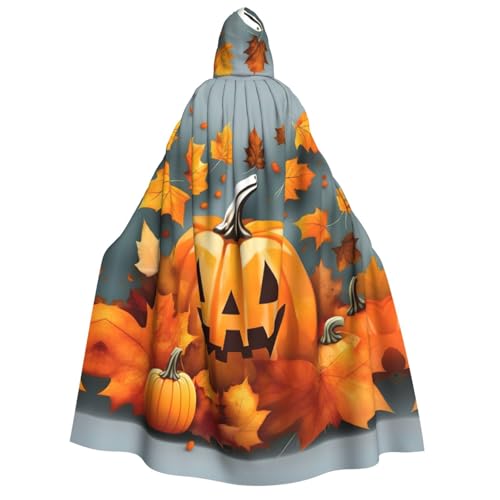 EdWal Kapuzenumhang mit Herbstblättern, Kürbisdruck, Deluxe-Umhang für Erwachsene, langlebig, Cosplay, Halloween, Party, Hexenkostüm EdWal Kapuzenumhang mit Herbstblättern, Kürbisdruck, Deluxe-Umhang für Erwachsene, langlebig, Cosplay, Halloween, Party, Hexenkostüm von EdWal