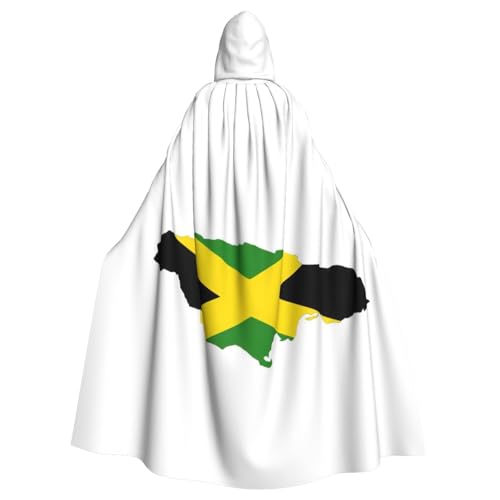 EdWal Kapuzenumhang mit Jamaika-Flagge, für Halloween, Weihnachten, für Party, Cosplay, Kostüme, Zauberer, Kapuzenmantel von EdWal