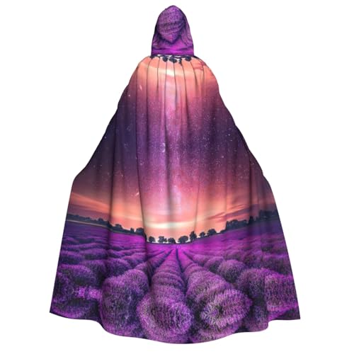 EdWal Kapuzenumhang mit Lavendelfeldern, Deluxe-Umhang für Erwachsene, langlebig, Cosplay, Halloween, Party, Hexenkostüm EdWal Kapuzenumhang mit Lavendelfeldern, Deluxe-Umhang für Erwachsene, langlebig, Cosplay, Halloween, Party, Hexenkostüm von EdWal