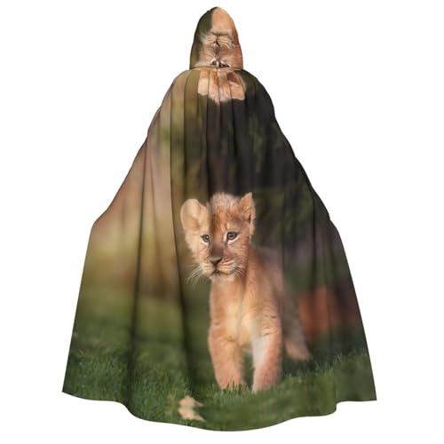 EdWal Kapuzenumhang mit Löwen-Druck, Deluxe-Umhang für Erwachsene, langlebig, Cosplay, Halloween, Party, Hexenkostüm EdWal Kapuzenumhang mit Löwen-Druck, Deluxe-Umhang für Erwachsene, langlebig, Cosplay, Halloween, Party, Hexenkostüm von EdWal