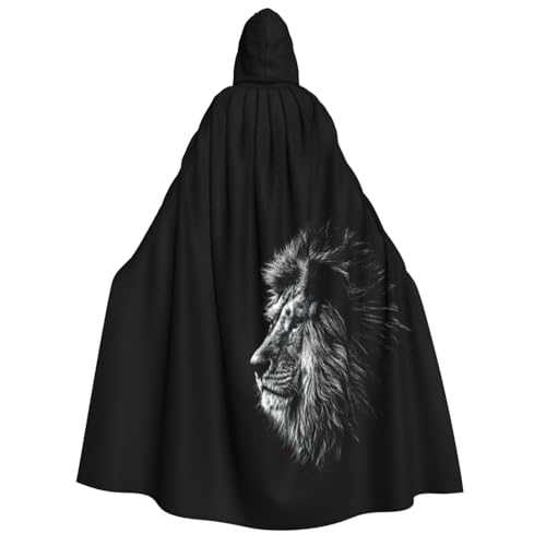 EdWal Kapuzenumhang mit Löwenaufdruck, Deluxe-Umhang für Erwachsene, langlebig, Cosplay, Halloween, Party, Hexenkostüm EdWal Kapuzenumhang mit Löwenaufdruck, Deluxe-Umhang für Erwachsene, langlebig, Cosplay, Halloween, Party, Hexenkostüm von EdWal