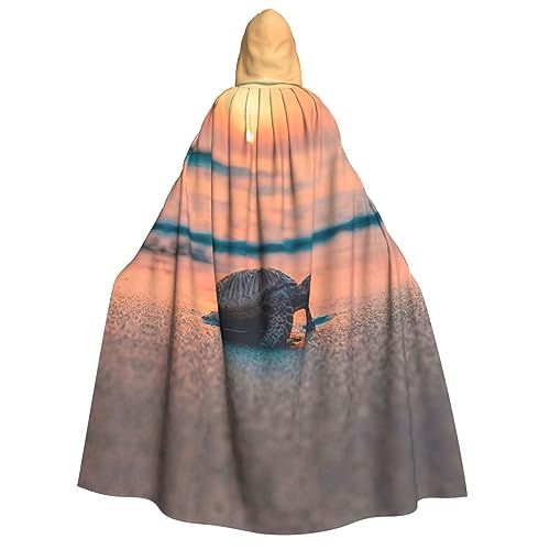EdWal Kapuzenumhang mit Meeresschildkröte, Sonnenuntergang, Deluxe, für Erwachsene, langlebig, Cosplay, Halloween, Party, Hexenkostüm EdWal Kapuzenumhang mit Meeresschildkröte, Sonnenuntergang, Deluxe, für Erwachsene, langlebig, Cosplay, Halloween, Party, Hexenkostüm von EdWal